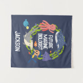 Toekomstige mariene bioloog met de naam Plaque Tap Wandkleed (Voorkant (horizontaal))