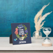 Toekomstige mariene bioloog met naamplaatje fotoplaat (Insitu)