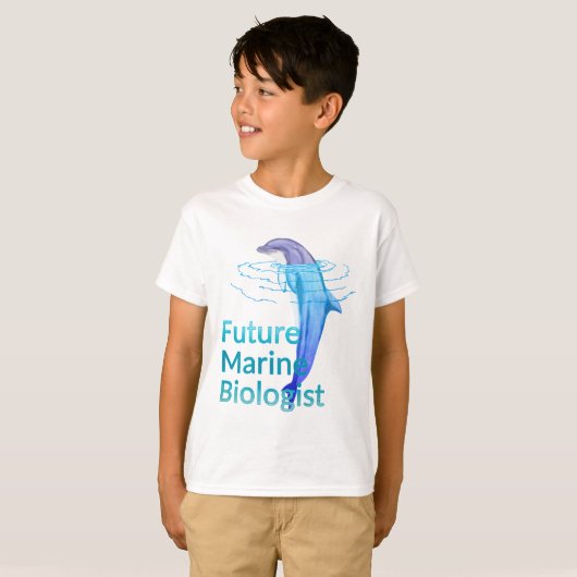 Toekomstige mariene bioloog Ocean Dolphin T-shirt (Voorkant volledig)