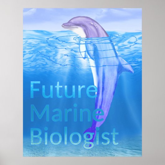 Toekomstige mariene bioloog poster (Voorkant)