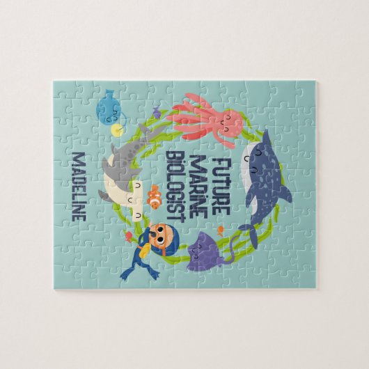 Toekomstige mariene bioloog Puzzle Legpuzzel (Horizontaal)