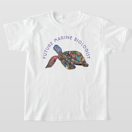 Toekomstige mariene bioloog regenboogschildpad t-shirt (Laagn)
