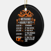 Toekomstige Mechanische Funny Mechanic Hourly Rate Keramisch Ornament (Links)