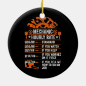 Toekomstige Mechanische Funny Mechanic Hourly Rate Keramisch Ornament (Achterkant)