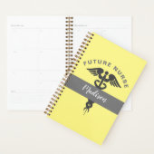 Toekomstige medische medische kaduceus Gele naam Planner (Display)