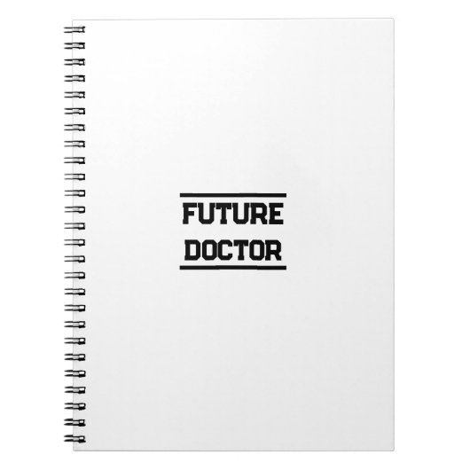 Toekomstige Medische Titel Minimaal Tekstontwerp Notitieboek (Voorkant)