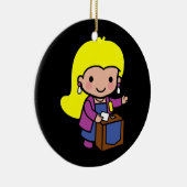 Toekomstige meisje Politicus / Speaker Keramisch Ornament (Rechts)