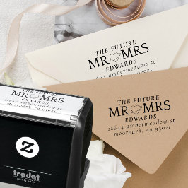 Toekomstige meneer en mevrouw Elegant retouradres  Zelfinktende Stempel