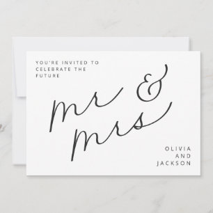 Toekomstige meneer en mevrouw script foto zwart/wi save the date