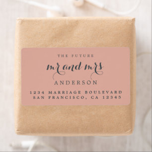 Toekomstige Meneer Mevrouw Chic Script Huwelijks R Etiket