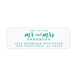 Toekomstige Meneer Mevrouw Groen Inkt Schrift Reto Etiket