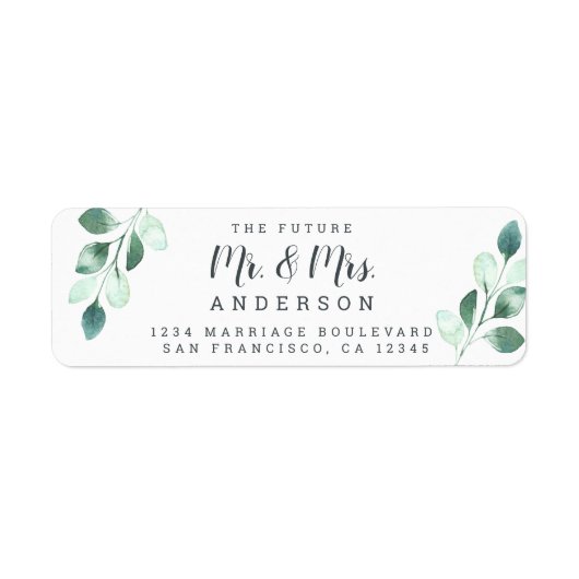 Toekomstige Meneer Mevrouw Groen Loof Huwelijk Ret Etiket (Voorkant)