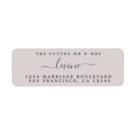 Toekomstige Meneer Mevrouw Pastel Paarse Trouw Ret Etiket