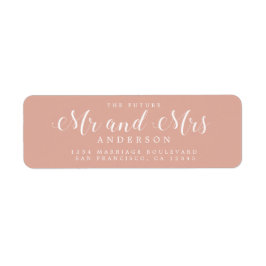 Toekomstige Meneer Mevrouw Script Stof Roze Etiket