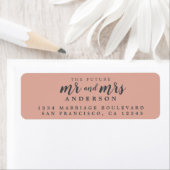 Toekomstige Meneer Mevrouw Stof Roze Huwelijk Reto Etiket (Insitu)