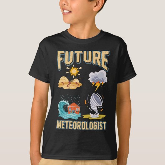 Toekomstige meteoroloog Cute Weather Watcher T-shirt (Voorkant)