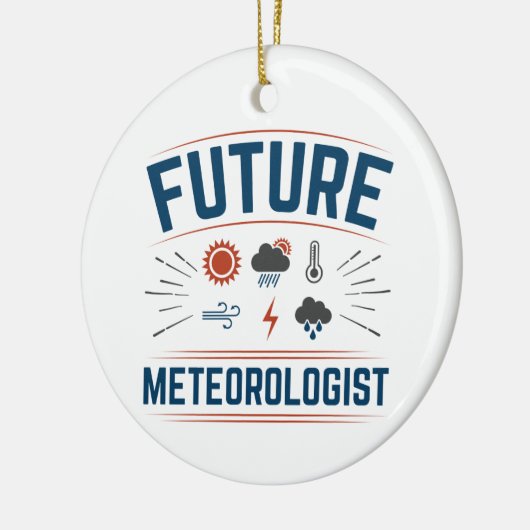 Toekomstige meteoroloog keramisch ornament (Links)