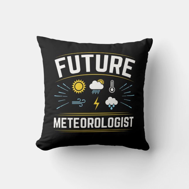Toekomstige meteoroloog meteorologiestudweether kussen (Voorkant)