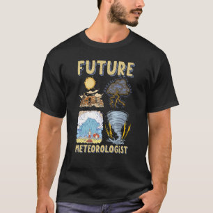 Toekomstige meteoroloog rapporteert weer voorspell t-shirt