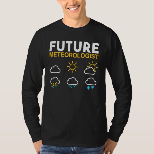 Toekomstige meteoroloog weetherprognose Sun Rain S T-shirt (Voorkant)