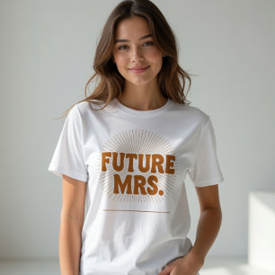 Toekomstige mevrouw Aangepaste Achternaam Gepers T-shirt