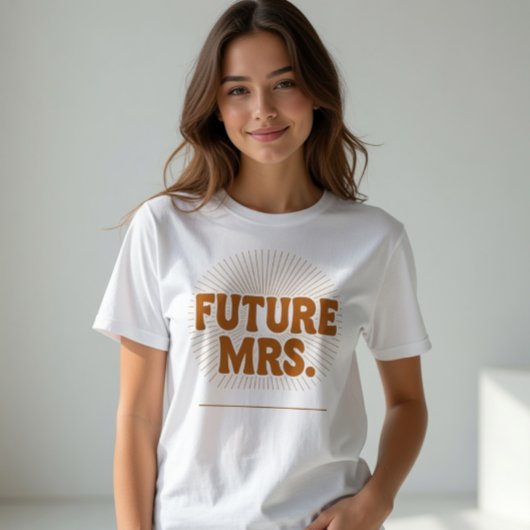 Toekomstige mevrouw Aangepaste Achternaam | Gepers T-shirt
