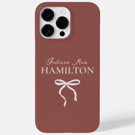 Toekomstige Mevrouw | Aangepaste Elegante Script B Case-Mate iPhone Case (Achterkant)