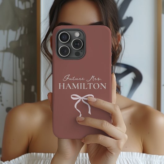 Toekomstige Mevrouw | Aangepaste Elegante Script B Case-Mate iPhone Case