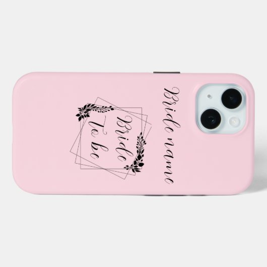 "Toekomstige mevrouw [aanpasbare naam]" Bruid-to-b Case-Mate iPhone Case (Achterkant (horizontaal))