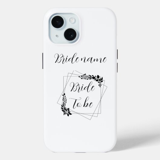 "Toekomstige mevrouw [aanpasbare naam]" Bruid-tot- Case-Mate iPhone Case (Achterkant)