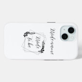 "Toekomstige mevrouw [aanpasbare naam]" Bruid-tot- Case-Mate iPhone Case (Achterkant (horizontaal))