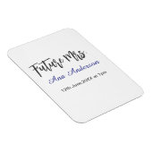 Toekomstige mevrouw achternaam bruid purper grijs  magneet (Rechterzijde)