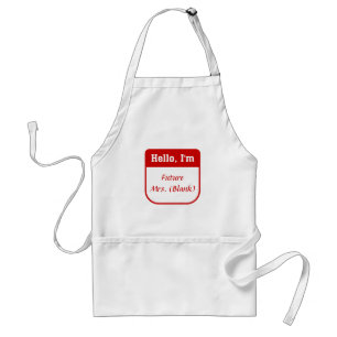 Toekomstige mevrouw apron - Gepersonaliseerd Standaard Schort