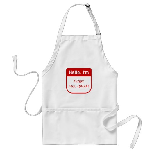 Toekomstige mevrouw apron - Gepersonaliseerd Standaard Schort (Voorkant)