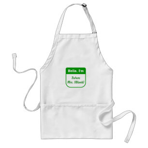 Toekomstige mevrouw apron - Gepersonaliseerd Standaard Schort