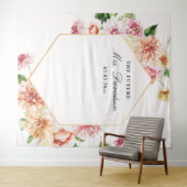Toekomstige Mevrouw Blush Bloemstuk Bruidsfeest Ac Wandkleed (In Situ (horizontaal))