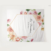 Toekomstige Mevrouw Blush Bloemstuk Bruidsfeest Ac Wandkleed (Voorkant (horizontaal))