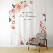 Toekomstige Mevrouw Blush Bloemstuk Bruidsfeest Ac Wandkleed (In situ)