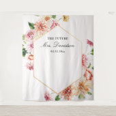 Toekomstige Mevrouw Blush Bloemstuk Bruidsfeest Ac Wandkleed (Voorkant)