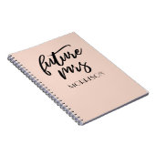 Toekomstige mevrouw Blush/Champagne Bride Gift Notitieboek (Rechterzijde)