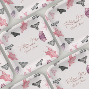 Toekomstige Mevrouw Blush Lingerie Blush Bruidsfee Papieren Bordje
