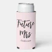 Toekomstige Mevrouw Blush Roze Bachelorette Seltzer Blikjeskoeler (Seltzer Voorkant)
