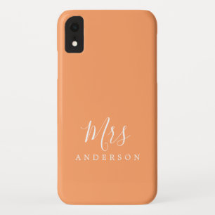 Toekomstige Mevrouw Bruid met Chic Oranje Schrift Case-Mate iPhone Case