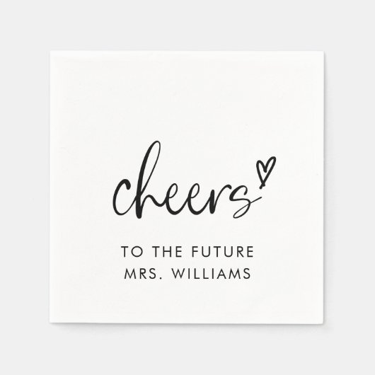 Toekomstige Mevrouw Bruidsfeest Servet (Voorkant)