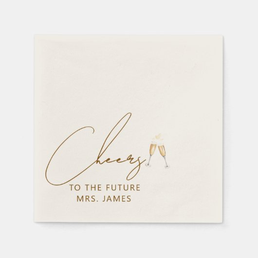 Toekomstige mevrouw bruidsshower servetten (Voorkant)