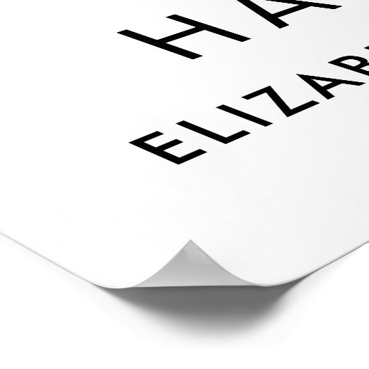 Toekomstige Mevrouw Burgundy Bloemstuk Aangepaste  Poster (Hoek)