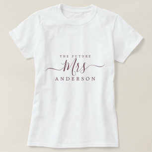 Toekomstige mevrouw Chic Script Aangepaste naam Br T-shirt