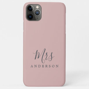 Toekomstige mevrouw Chic Script Bruid Zilver Roze Case-Mate iPhone Case