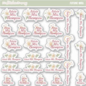 Toekomstige mevrouw Custom Name Labels | Bruid to  (Voorkant)