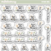 Toekomstige mevrouw Custom Name Labels | Bruid to  (Voorkant)